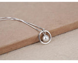 925 Sterling Silver Round Shell Pearl Necklace Pendant