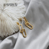 Geometry Stainless Steel Drop Earrings