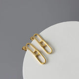 Geometry Stainless Steel Drop Earrings
