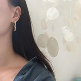 Geometry Stainless Steel Drop Earrings