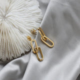 Geometry Stainless Steel Drop Earrings