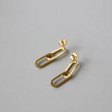 Geometry Stainless Steel Drop Earrings