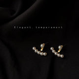 Xxixx 925 Silver Pearl Stud Earrings X-211