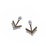 Xxixx 925 Silver Pearl Stud Earrings X-211