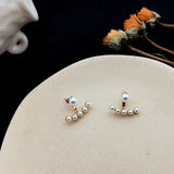 Xxixx 925 Silver Pearl Stud Earrings X-211