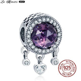 Purple Love Leaves Beaded Charms for Bracelet Making Women
