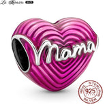 Purple Love Leaves Beaded Charms for Bracelet Making Women