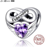 Purple Love Leaves Beaded Charms for Bracelet Making Women