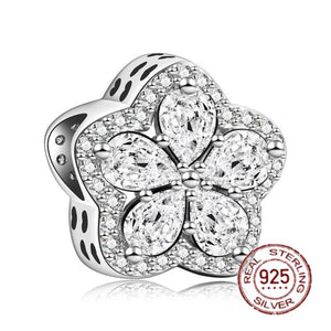 Rhinestone Stars Flowers Clover Bead Bracelet Charms Women