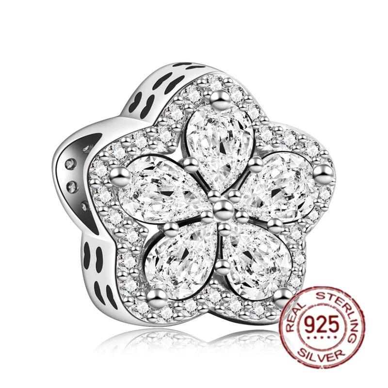Rhinestone Stars Flowers Clover Bead Bracelet Charms Women