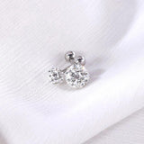 Crystal Ball Earrings Steel Ear Plugs Eyebrow Piercings Studs Lip Ring