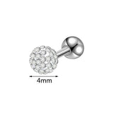 Crystal Ball Earrings Steel Ear Plugs Eyebrow Piercings Studs Lip Ring