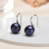 10-11mm Natural Freshwater Pearl Earrings, 925 Sterling Silver Jewelry