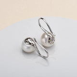 10-11mm Natural Freshwater Pearl Earrings, 925 Sterling Silver Jewelry