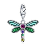 Dragonfly CZ Pendant Charm 925 Silver Jewelry