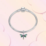 Dragonfly CZ Pendant Charm 925 Silver Jewelry