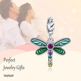 Dragonfly CZ Pendant Charm 925 Silver Jewelry