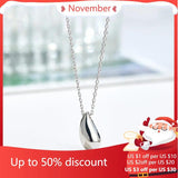 925 Silver Water Drop Necklace Wedding Jewelry