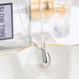 925 Silver Water Drop Necklace Wedding Jewelry