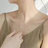 925 Silver Water Drop Necklace Wedding Jewelry