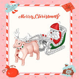 925 Sterling Silver Santa Claus Christmas Frog Elk Charm Snowflake House Bead