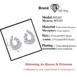 Elegant CZ Paved Big Stud Earrings for Women