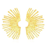 Vintage Fan-shaped Stud Earrings for Women