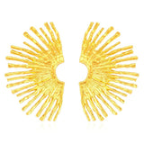 Vintage Fan-shaped Stud Earrings for Women
