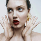 Vintage Fan-shaped Stud Earrings for Women