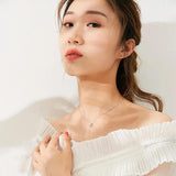 925 Silver Triangle Necklace Geometric Pendant Wedding Jewelry