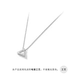925 Silver Triangle Necklace Geometric Pendant Wedding Jewelry