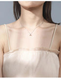 925 Silver Triangle Necklace Geometric Pendant Wedding Jewelry