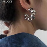 Punk Metal Distortion Hoop Earrings Geometric Travel Party Jewelry