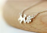 925 Silver Deer Snow Necklaces & Pendants Women Lady Gift