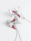 Red Enamel Tassel Ear Clip for Women