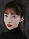 Red Enamel Tassel Ear Clip for Women