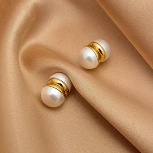 Pearl Ear Clip Magnet Magnetic No Piercing Ear Cuff Earrings