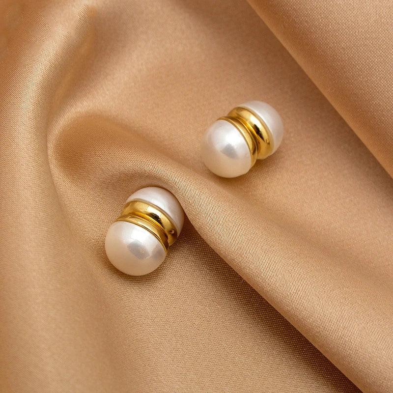 Pearl Ear Clip Magnet Magnetic No Piercing Ear Cuff Earrings