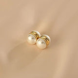 Pearl Ear Clip Magnet Magnetic No Piercing Ear Cuff Earrings
