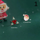925 Sterling Silver Women's Christmas Stud Earring Gift DA01