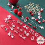 925 Sterling Silver Women's Christmas Stud Earring Gift DA01