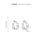 French Irregular Metal Stud Earrings Exaggerated Personality
