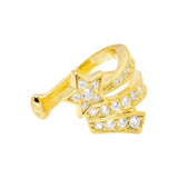 Micro Pave CZ Shooting Star Cuff Clip-On Earring