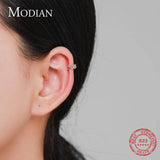 Love Hearts Ear Cuff 925 Sterling Silver Plated Clip Earrings