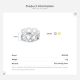 Love Hearts Ear Cuff 925 Sterling Silver Plated Clip Earrings