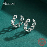 Love Hearts Ear Cuff 925 Sterling Silver Plated Clip Earrings