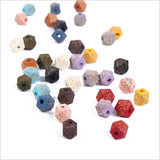 20Pcs Colorful Stripes Wooden Beads Crafts Jewelry Toys Bracelet Accessories