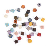 20Pcs Colorful Stripes Wooden Beads Crafts Jewelry Toys Bracelet Accessories