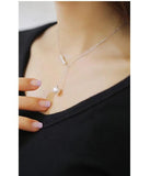 925 Silver Shell Pearl Necklace Pendant for Women Gift