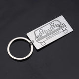 Stainless Steel Plate Number Couple Name Keychain Gift